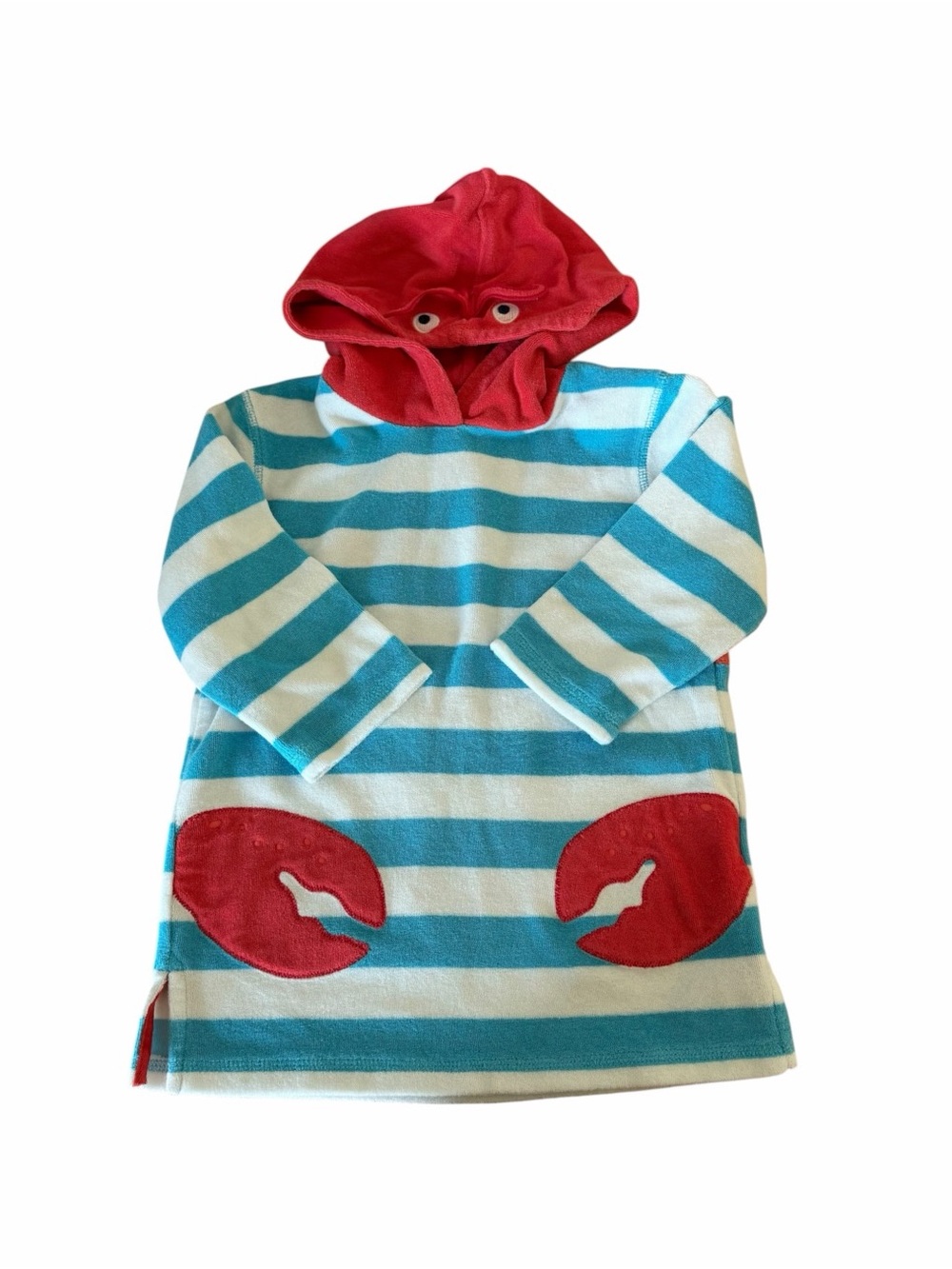 Mini Boden Lobster Towelling Throw-On Beach Cover-Up size 2-3